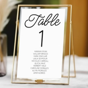 Numeração De Mesa Casamento branco mínimo minimalista moderno