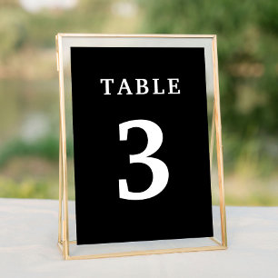 Numeração De Mesa Casamento Branco Negro