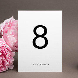 Numeração De Mesa Casamento BRANCO NEGRO BRANCO, minimalista e ultra