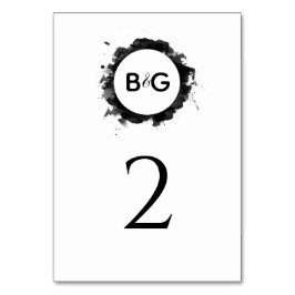 Numeração De Mesa Casamento Branco Negro Simples