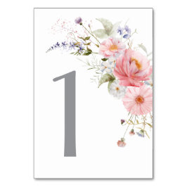 Numeração De Mesa Casamento Branco Rosa-Rosa-primavera