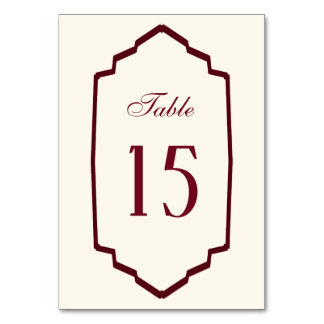 Numeração De Mesa Casamento Burgundy Xadrez Retro Elegante