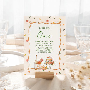 Numeração De Mesa Casamento Caprichoso de Citrinos Italianos