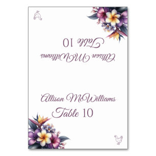 Numeração De Mesa Casamento Carteira Tropical Floral-Aves-