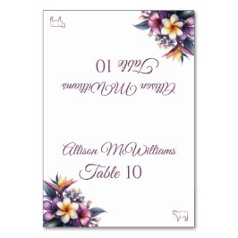 Numeração De Mesa Casamento Carteira Tropical Floral- Carnes