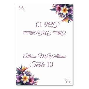 Numeração De Mesa Casamento Carteira Tropical Floral- Carnes