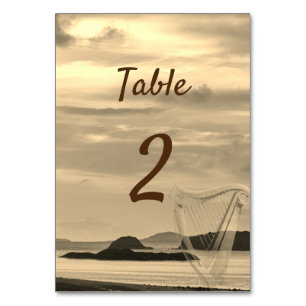 Numeração De Mesa Casamento Cênico da Irlanda com Mesa de Harp Irlan
