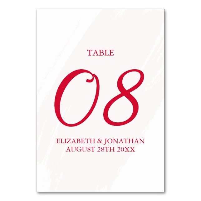 Numeração De Mesa Casamento Cereja Vermelho (Frente)