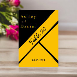 Numeração De Mesa Casamento Chic Dourado E Preto De Luxo Elegante