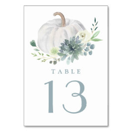 Numeração De Mesa Casamento Chic Elegante De Abóbora Branco