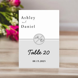 Numeração De Mesa Casamento Chico De Cinzas Brancas E Negras De Mono