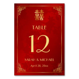 Numeração De Mesa Casamento Chinês Moderno