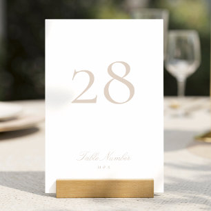 Numeração De Mesa Casamento Cinza Rosa Clássico de Caligrafia
