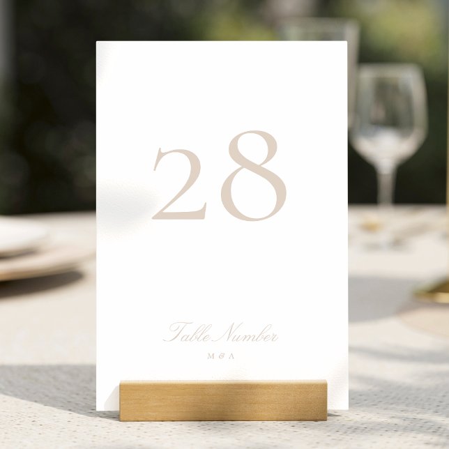 Numeração De Mesa Casamento Cinza Rosa Clássico de Caligrafia (Criador carregado)