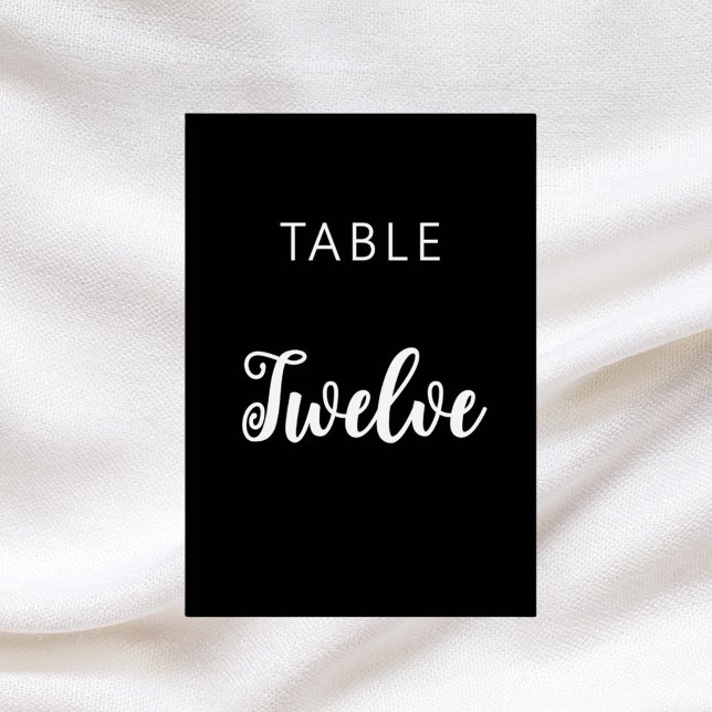 Numeração De Mesa Casamento clássico branco preto (Criador carregado)