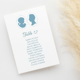 Numeração De Mesa Casamento Clássico de Cameo Azul