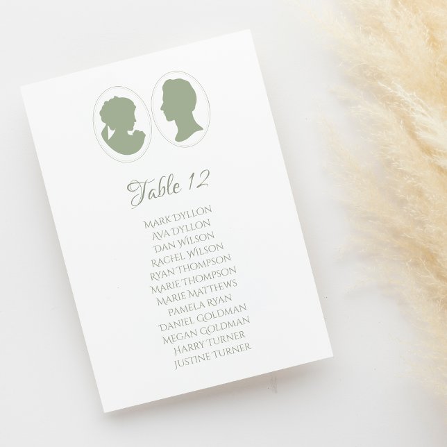 Numeração De Mesa Casamento Clássico de Campanha Verde Regência (Criador carregado)