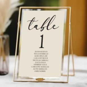 Numeração De Mesa Casamento Clássico Minimalista Elegante Minimal