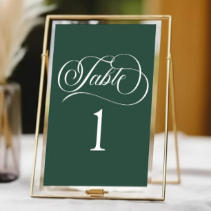 Numeração De Mesa Casamento Clássico Minimalista Elegante Verde Esme