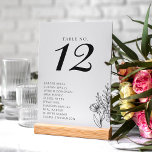 Numeração De Mesa Casamento Clássico Moderno Negro e Branco<br><div class="desc">Números de Tabela de Casamento Clássico Moderno e Branco.</div>