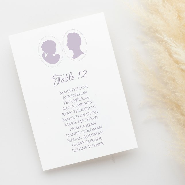 Numeração De Mesa Casamento Clássico Régio com Camafeu Roxo (Criador carregado)