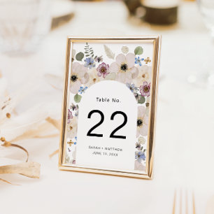 Numeração De Mesa Casamento com Arco Floral Boho