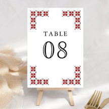 Casamento com Bordado Ucraniano Vermelho e Preto