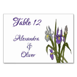 Numeração De Mesa Casamento com Cor de Água Iris Púrpura e Azul