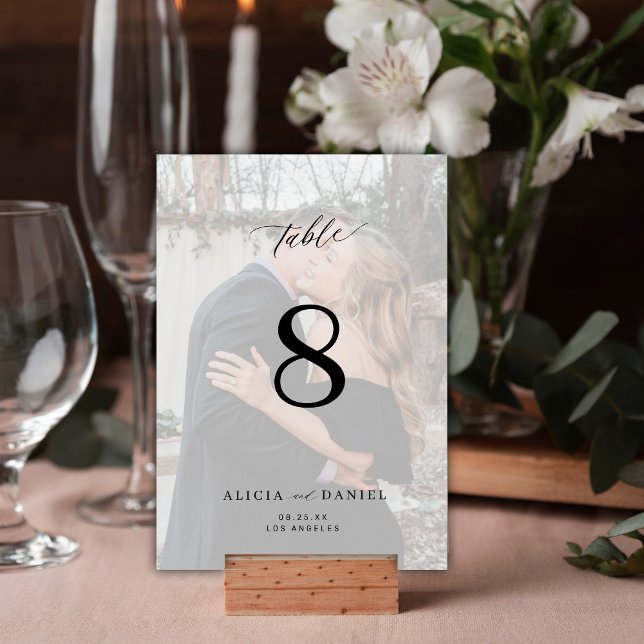 Numeração De Mesa Casamento com foto personal (Criador carregado)