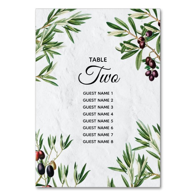 Numeração De Mesa Casamento com Ilhas Gregas do Mediterrâneo (Frente)