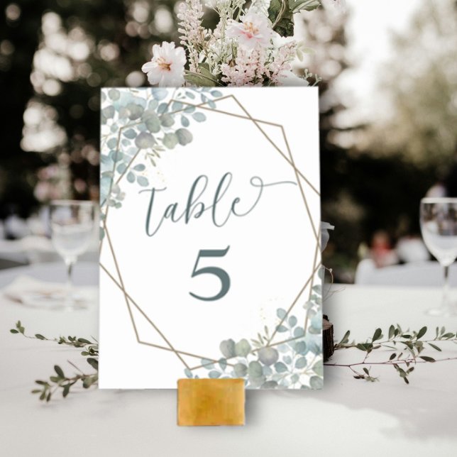 Numeração De Mesa Casamento com Verdejante Eucalipto Rústico (Criador carregado)