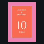 Numeração De Mesa Casamento Cor de Água Laranja Cor de Cor Laranja R<br><div class="desc">Certifique-se de que a sua suíte de convites para o casamento é tão trendy e na moda como o seu grande dia com este colorido pôr do sol ou design do nascer do sol. A escolha perfeita para um primavera ou um nascer de sol ou casamento do jardim de verão,...</div>