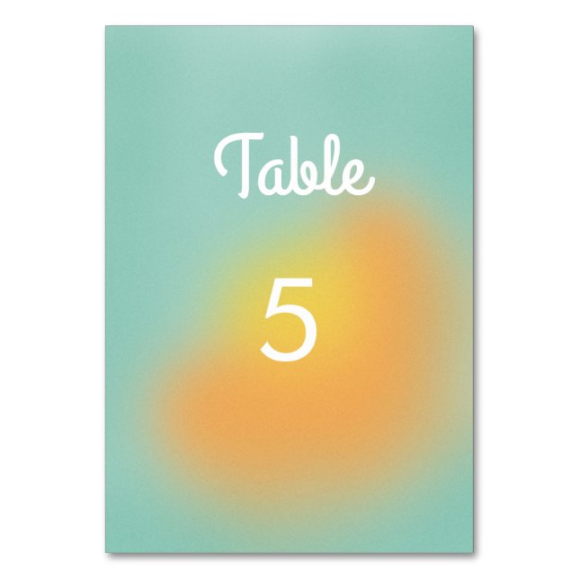Numeração De Mesa Casamento Cor-de-Cor-de-Cor-de-Cor-de-Laranja (Frente)