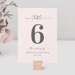 Numeração De Mesa Casamento Cor Sólida Pálida Pó Cor-de-Rosa Simples<br><div class="desc">Números Simples De Tabela De Janta De Recepção de casamento De Casamento Cor Pálida Pálida Pálida Cor Sólida. Esta moderna placa de Mesa chic é simples, clássica e elegante, com uma clara cor de fundo sólida e uma bonito letra de escrita com alfaias. Mostrada na nova estrada. Disponível em várias...</div>