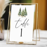 Numeração De Mesa Casamento da Floresta de Pinheiros de Neve Inverno<br><div class="desc">Este é o Número da Mesa de Casamento da Floresta de Pinheiros Neves de inverno!</div>