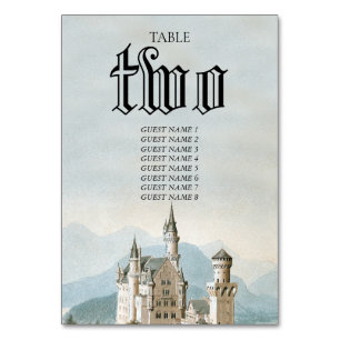 Numeração De Mesa Casamento da Floresta Russa do Castelo de Fairytal