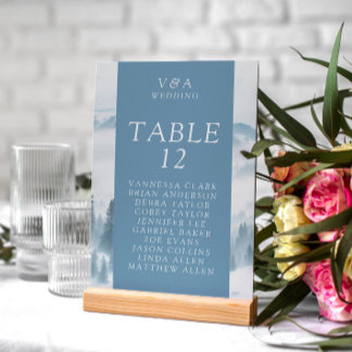 Numeração De Mesa Casamento das Montanhas das Cinzas de inverno
