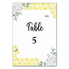 Numeração De Mesa Casamento de abelha