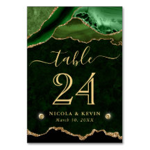 Casamento de Agitação de Glitter Verde e Dourada