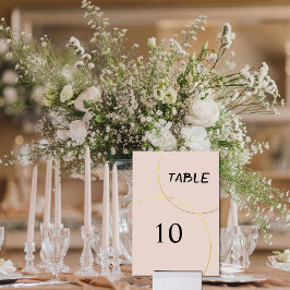 Numeração De Mesa Casamento de Anéis Minimalista