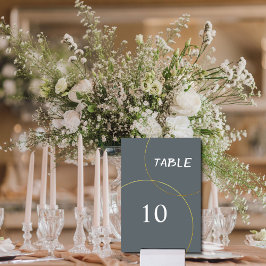 Numeração De Mesa Casamento de Anéis Minimalista