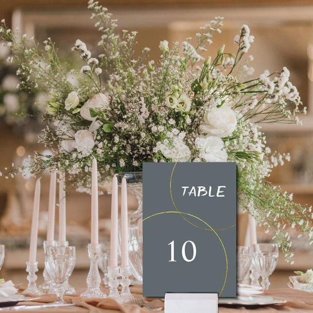 Numeração De Mesa Casamento de Anéis Minimalista (Criador carregado)