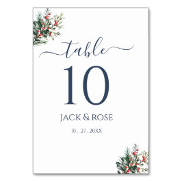 Numeração De Mesa Casamento de Aquarela de Inverno