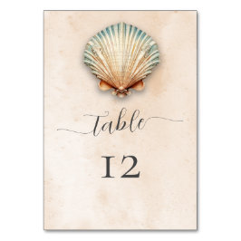 Numeração De Mesa Casamento de Areia Costeira Moderna