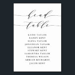 Numeração De Mesa Casamento de Assentos de Manuscrito Minimalista Ne<br><div class="desc">Plano personalizável de número de assentos da tabela. Ele apresenta uma escrita branca negra e tipografia clássica. Personalize adicionando seus próprios detalhes. Este plano minimalista de assentos de mesas é perfeito para casamentos,  chás de fraldas,  chás de panela,  aniversários e muito mais.</div>