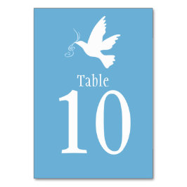 Numeração De Mesa Casamento de aves da pomba branca ou número da mes