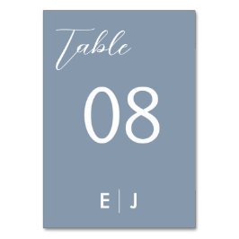 Numeração De Mesa Casamento de Azul Mínimo Dusty