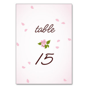 Numeração De Mesa Casamento de Blossomas de Cereja Japoneses, com Sa
