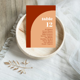 Numeração De Mesa Casamento de Boho com Peach Terracotta Arch Chic
