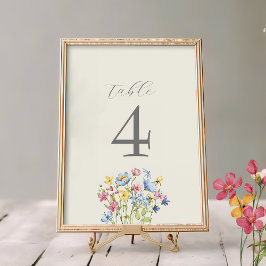 Numeração De Mesa Casamento de Boho Flor Silvestre